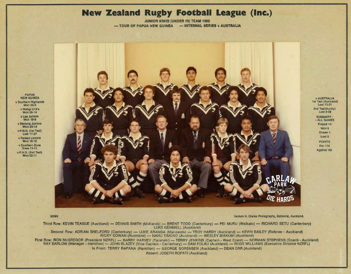 New Zealand Rugby League Kiwis U19 1982 Tour PNG 